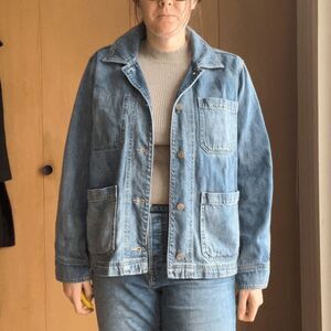 Gap Denim Chore Jacket in Medium Indigo, Vintage-Inspired Workwear UNISEX